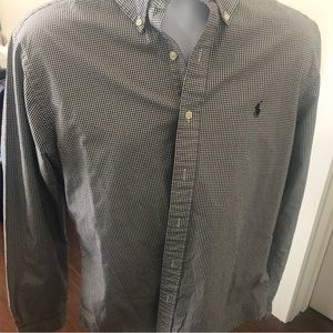 Men’s Slim Fit Polo by Ralph Lauren Dress Shirt. Side XL.